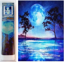 Norimpex Diamond Painting Blue Full Moon 30 × 40 cm