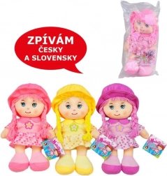 Textilní panenka se zvukem 26 cm