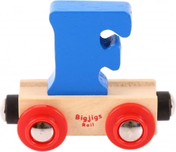Bigjigs Rail Wooden Wagon with Letter F
