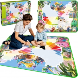 Woopie water drawing mat with dinosaurs and accessories