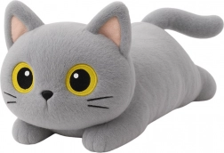 Plush Toy Grey Cat with Big Eyes 45 cm