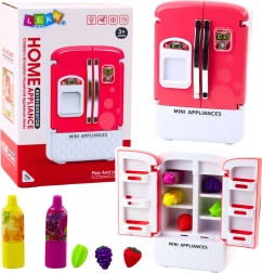 Dětská hračka lednička Růžová s ovocem a šťávami