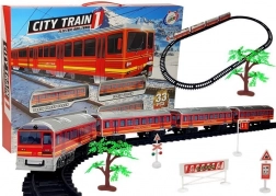 Set Treno Elettrico per Bambini con Effetti Sonori e Luminosi