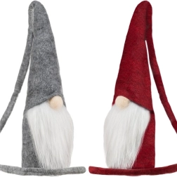 Textiele staande kerstgnomen – set van 2 stuks, 29 en 93 cm