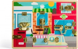 Bigjigs Toys træ motorikbræt med hasper og låse