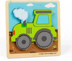 Wooden Insert Puzzle Tractor for Kids