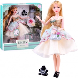 Emily punčka v koktajlni obleki s torbico