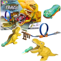 Autostaza s katapultom i dinosaurus motivom