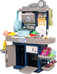 kids’ play kitchen with lighting, sounds, and running water + accessories