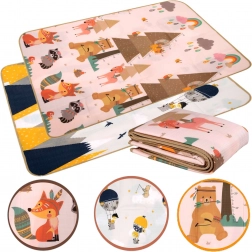 Dvostranska izobraževalna EPE penasta podloga 150 × 180 cm gore in živalice