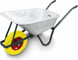 construction wheelbarrow 100 l, 250 kg, galvanized steel, solid PU wheel