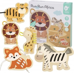 Classic World drvena provlačna životinjice Afrika – 10 dijelova