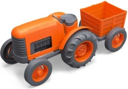 Trattore con rimorchio arancione di Green Toys