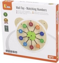 VIGA wooden wall board – number matching, FSC, Montessori