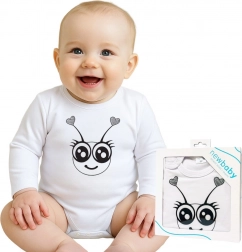 Otroško bodi z dolgimi rokavi NEW BABY Pikapolonica – darilno pakiranje