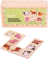 Bigjigs Toys domino in legno – fattoria