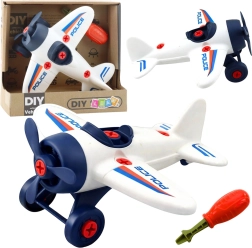 Creative Police Airplane DIY Screw-Together with Screwdriver