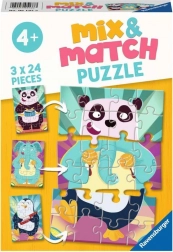 Ravensburger Mix & Match – smiješne životinjice, puzzle 3×24 dijelova