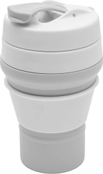 Collapsible Silicone Cup 350 ml 2-in-1 Gray New Baby