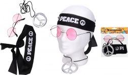Carnavalsset hippie accessoires