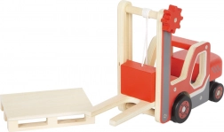 small foot wooden forklift with pallet