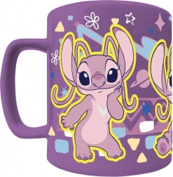 Stitch mug with removable plush Angel sleeve