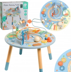 Lesena aktivnostna mizica Morsko življenje - glasbena in izobraževalna