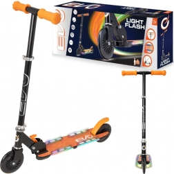 EVO kids' folding scooter Light Flash with LED deck, orange