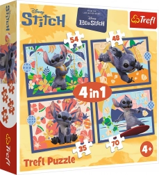 puzzle 4u1 odmor na havajima - disney stitch trefl