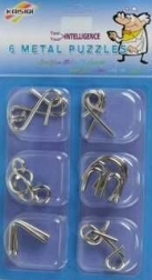 Set of Six Metal Puzzles