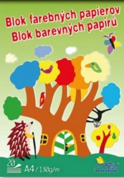 A4 Sketchbook with Colored Sheets, 20 pcs