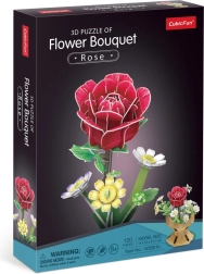 Puzzle 3D Blomsterbuket - Roser