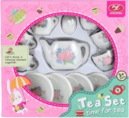 Service à thé en porcelaine à petites roses pour enfants