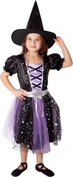 Dziecięcy kostium czarownicy czarno‑fioletowy (S)