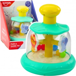 Igrača Bąček Karusel s Živalcami in Kroglicami Zelena