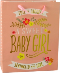 Gift Bag for Newborn Baby Girl 32 x 26 x 12 cm