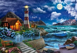 Puzzle 1000 pezzi Notte del marinaio, Faro