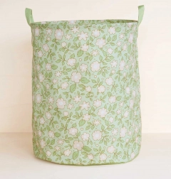 Decorative Storage Basket for Toys Flowers on Sage