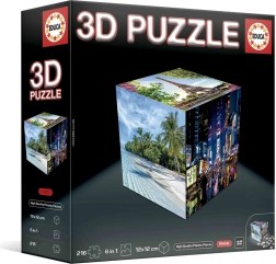 Educa 3D Puzzle Cube Travel 216 Pieces