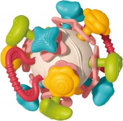 Soft rattling 4-in-1 WOOPIE ball – sensory toy and teether for babies