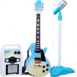Electric guitar with microphone and amplifier for children – karaoke set
