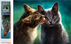 NORIMPEX Diamond Painting Cat Love 30x40cm