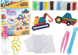 DIY Water Bead Set – Magic Beads, 8 Colors, Construction Vehicles