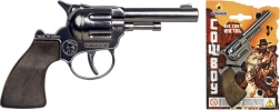 Cowboy revolver for 12 shots, silver, small