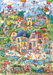 Puzzle heye happy town: dobro jutro! 1000 kosov