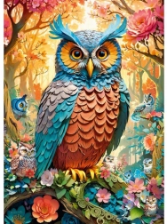 Cherry Pazzi Puzzle Paper Owl 1000 Pieces