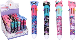 Multicolor ballpoint pen 0.5 mm – animals (10 colors)