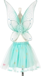 Costume da elfa Angelina per bambini – gonna regolabile e ali (3–5 anni)