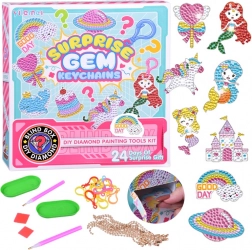 Kreatywny kalendarz adwentowy z diamentowym malowaniem – breloczki
