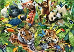 Puzzle Regno degli Animali dai Mille Colori 1500 Pezzi